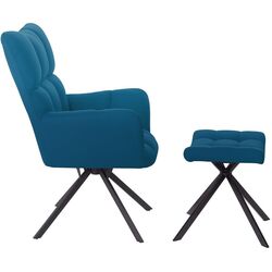 Fotoliu cu suport pentru picioare Tempo Kondela Komodo Typ 2 (Petrol) Thumb