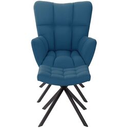 Fotoliu cu suport pentru picioare Tempo Kondela Komodo Typ 2 (Petrol) Thumb