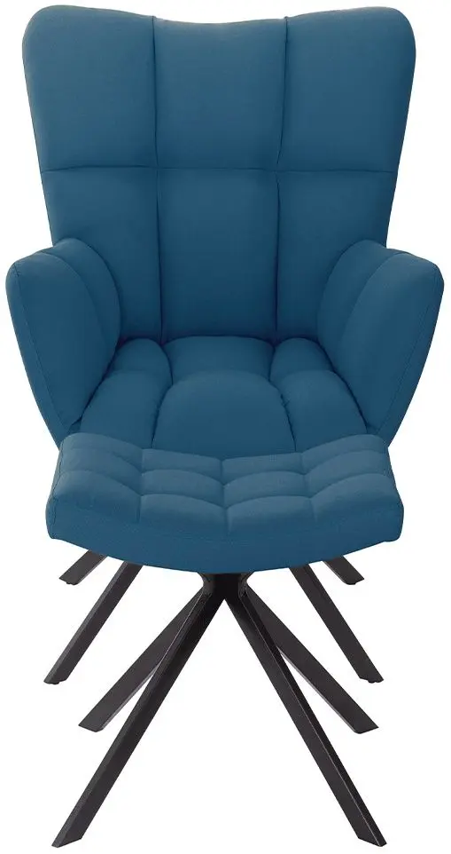 Fotoliu cu suport pentru picioare Tempo Kondela Komodo Typ 2 (Petrol) - 3