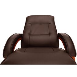 Fotoliu cu suport pentru picioare Tempo Kondela Ryan (Dark Brown) Thumb