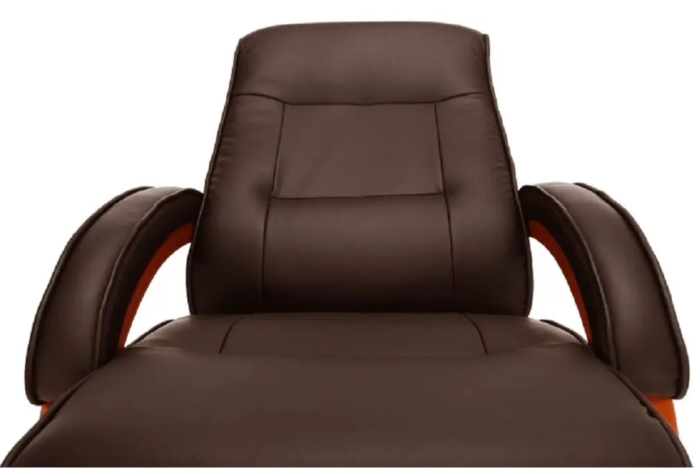 Fotoliu cu suport pentru picioare Tempo Kondela Ryan (Dark Brown)