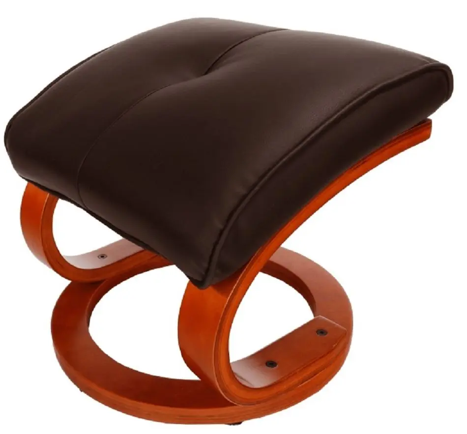 Fotoliu cu suport pentru picioare Tempo Kondela Ryan (Dark Brown)