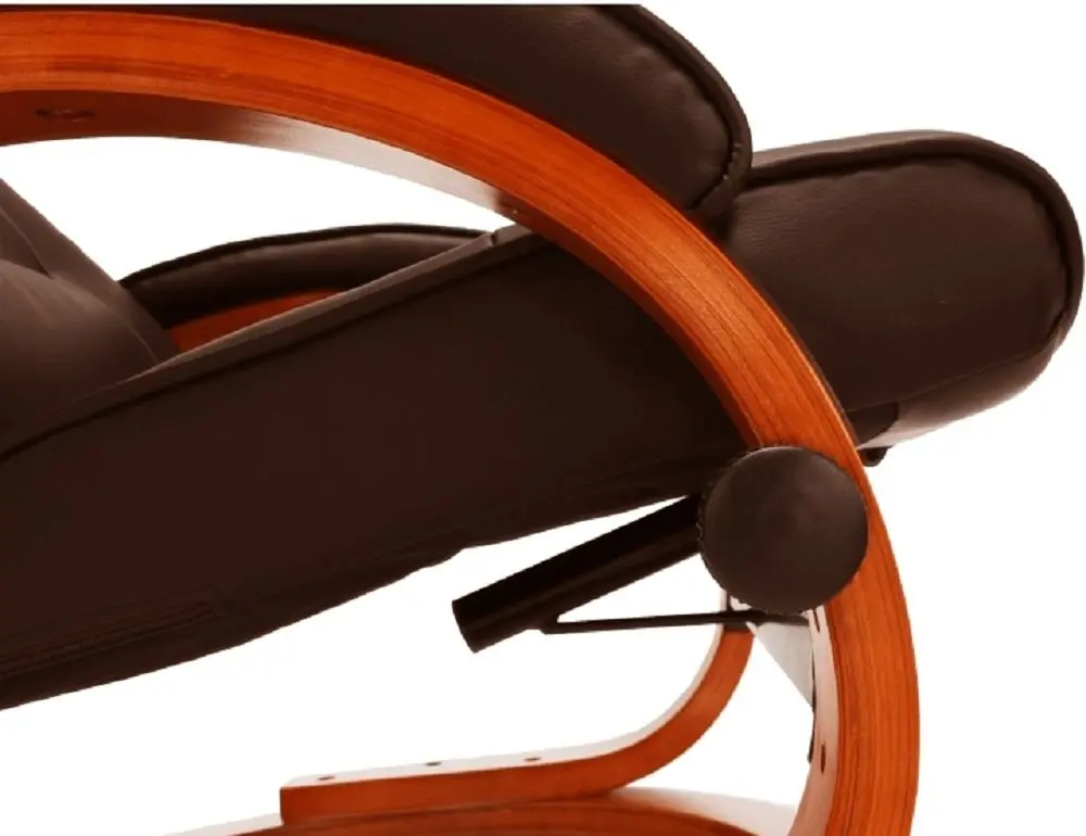 Fotoliu cu suport pentru picioare Tempo Kondela Ryan (Dark Brown)