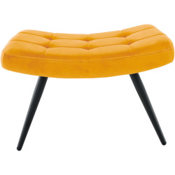 Fotoliu cu taburet Tempo Kondela Haben Velvet 27 (Yellow/Black) Thumb