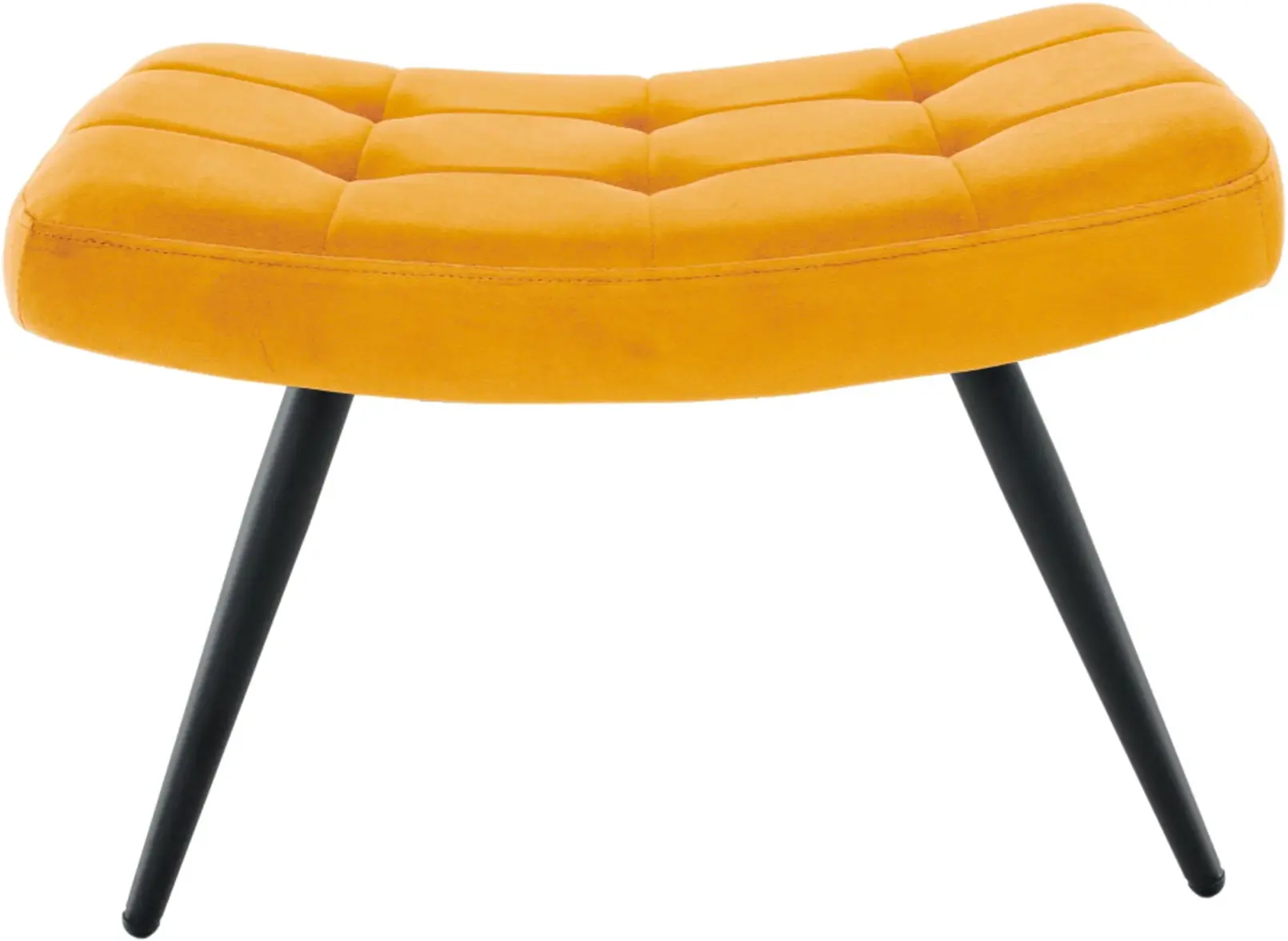 Fotoliu cu taburet Tempo Kondela Haben Velvet 27 (Yellow/Black) - 6