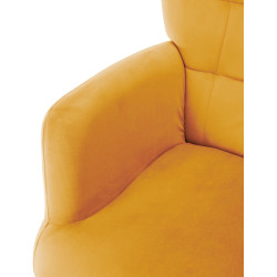 Fotoliu cu taburet Tempo Kondela Haben Velvet 27 (Yellow/Black) Thumb