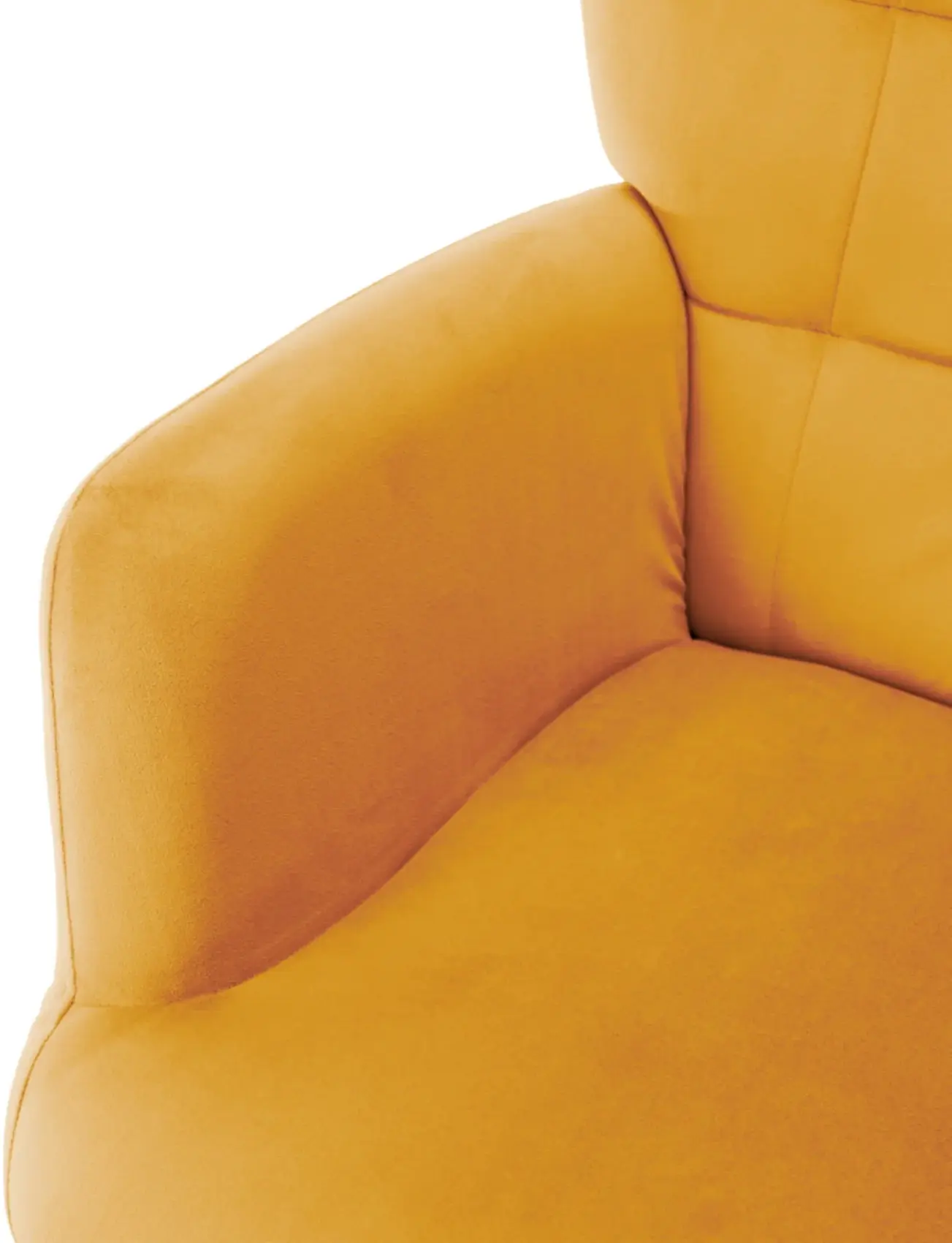 Fotoliu cu taburet Tempo Kondela Haben Velvet 27 (Yellow/Black) - 7