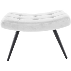 Fotoliu cu taburet Tempo Kondela Haben Velvet 46 (Light Grey/Black) Thumb