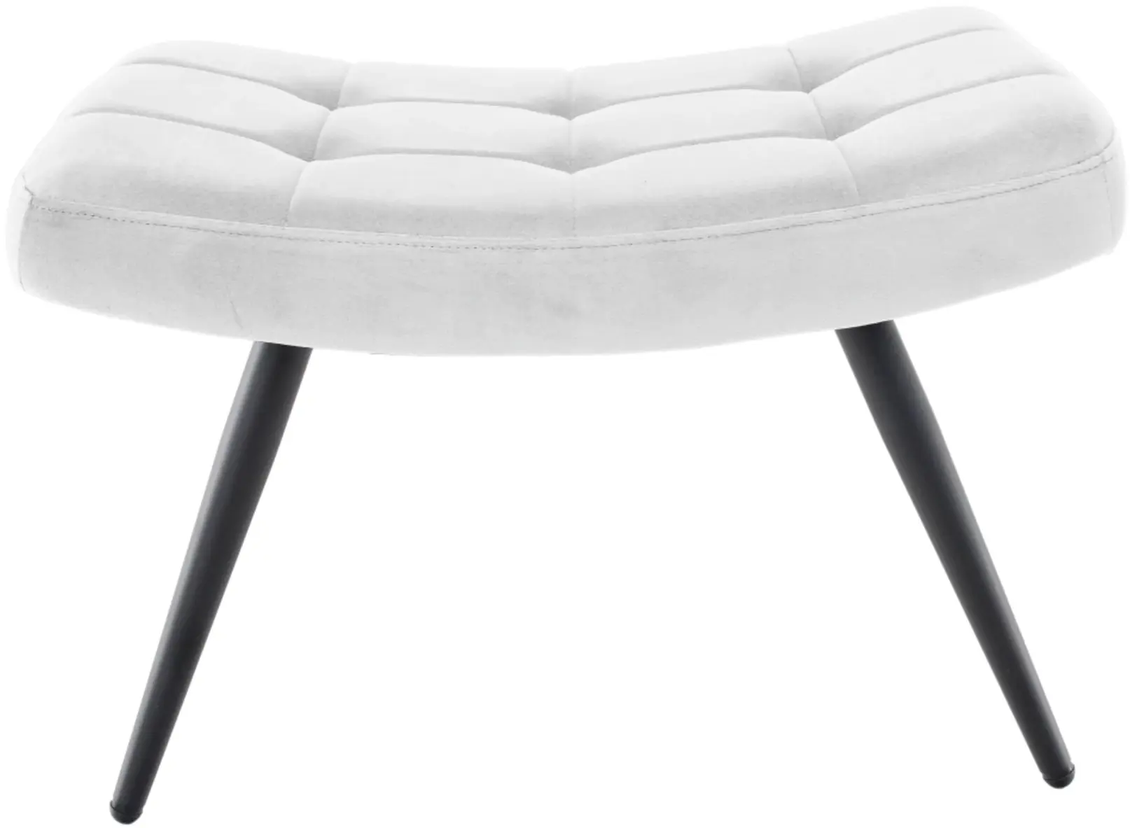 Fotoliu cu taburet Tempo Kondela Haben Velvet 46 (Light Grey/Black) - 7