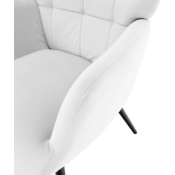 Fotoliu cu taburet Tempo Kondela Haben Velvet 46 (Light Grey/Black) Thumb