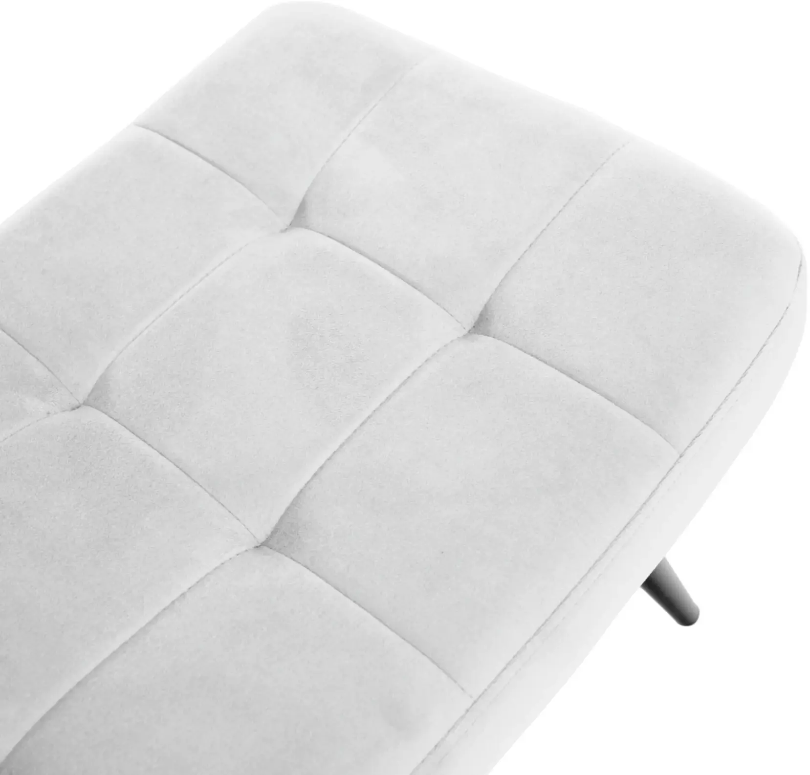 Fotoliu cu taburet Tempo Kondela Haben Velvet 46 (Light Grey/Black) - 9