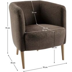 Fotoliu Tempo Kondela Alien Matana 19 (Brown/Beech) Thumb