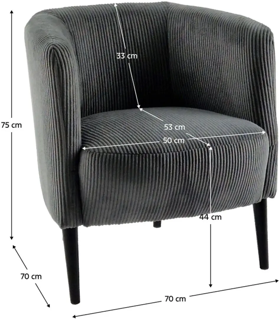 Кресло Tempo Kondela Alien Poso 60 (Dark Grey/Black)