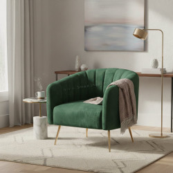 Fotoliu Tempo Kondela Bagy (Dark Green/Gold)