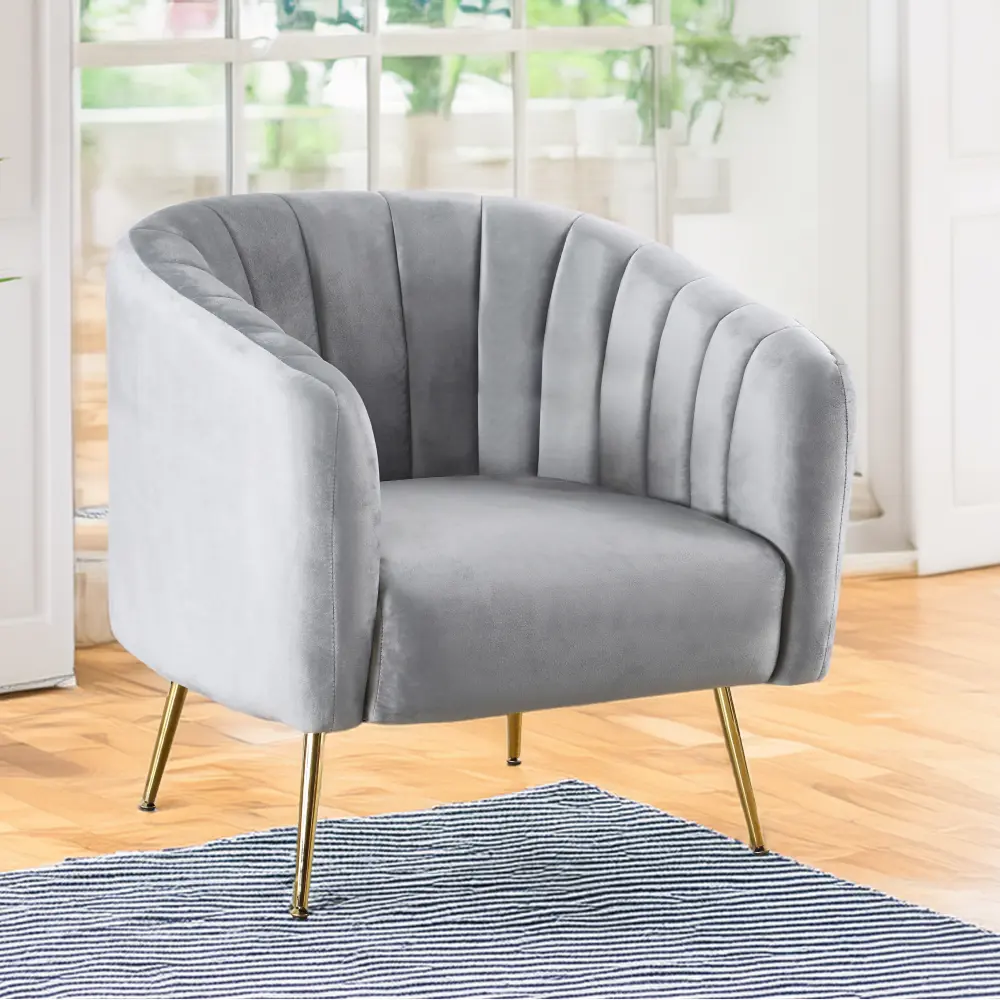 Fotoliu Tempo Kondela Bagy (Gray/Golden)