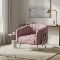Fotoliu Tempo Kondela Bagy (Pink/Silver)