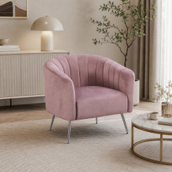 Fotoliu Tempo Kondela Bagy (Pink/Silver) Thumb