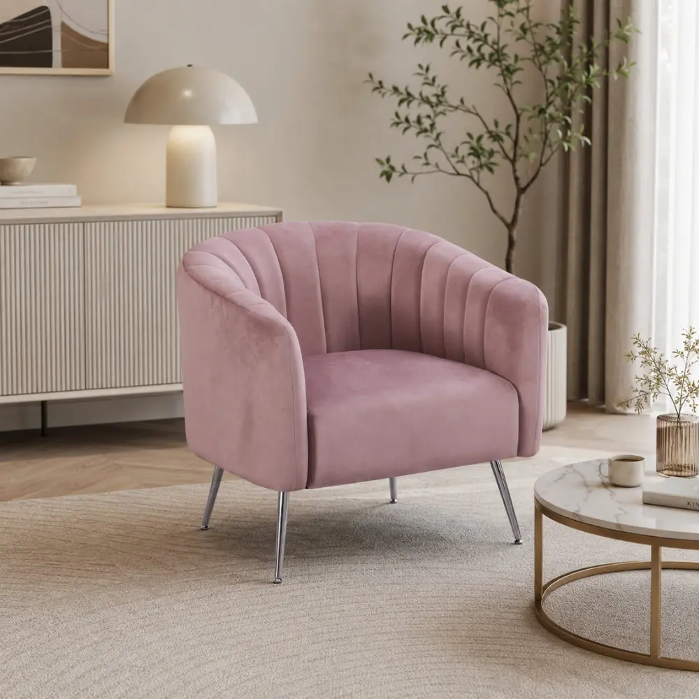 Fotoliu Tempo Kondela Bagy (Pink/Silver) - 6