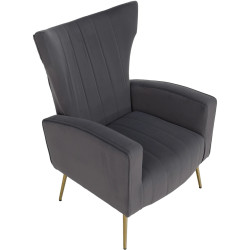 Кресло Tempo Kondela Baret Velvet (Grey) Thumb
