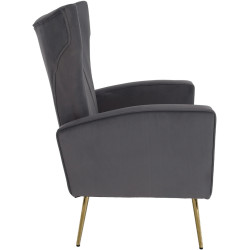 Кресло Tempo Kondela Baret Velvet (Grey) Thumb