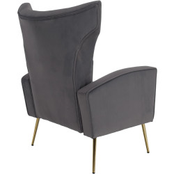 Кресло Tempo Kondela Baret Velvet (Grey) Thumb