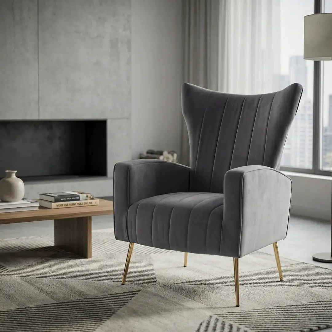 Кресло Tempo Kondela Baret Velvet (Grey)
