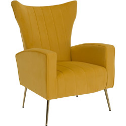 Кресло Tempo Kondela Baret Velvet (Yellow) Thumb