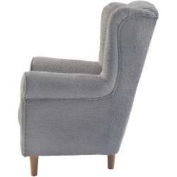 Fotoliu Tempo Kondela Charlot Coral Boucle 75 (Grey) Thumb
