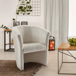 Fotoliu Tempo Kondela Cuba Coral Boucle 15 (Cream)