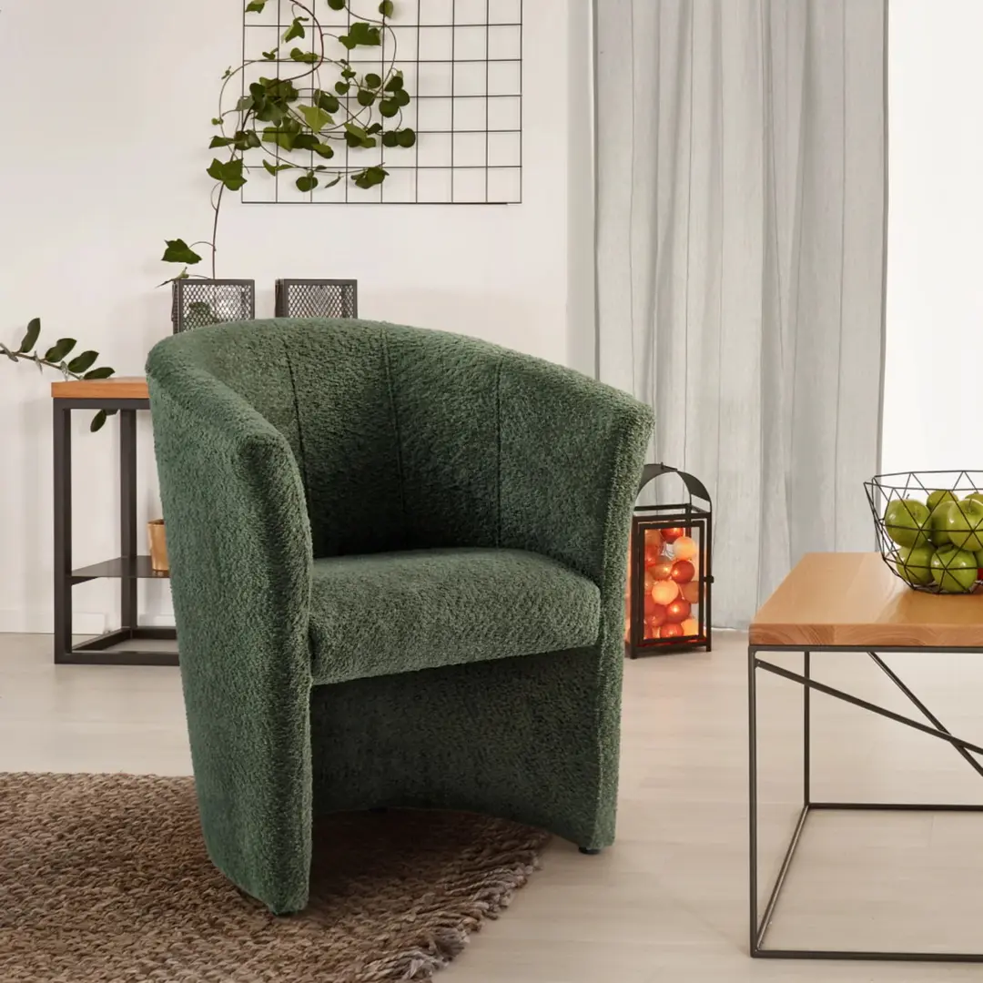 Fotoliu Tempo Kondela Cuba Coral Boucle 20 (Green)