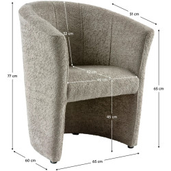 Fotoliu Tempo Kondela Cuba Coral Boucle 50 (Taupe) Thumb