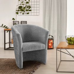 Fotoliu Tempo Kondela Cuba Coral Boucle 75 (Grey)