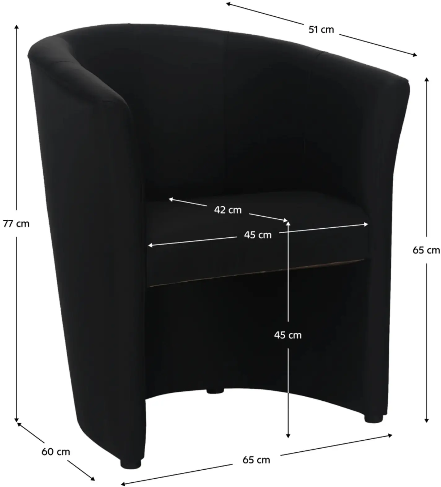 Fotoliu Tempo Kondela Cuba Damasko 01 (Black) - 8