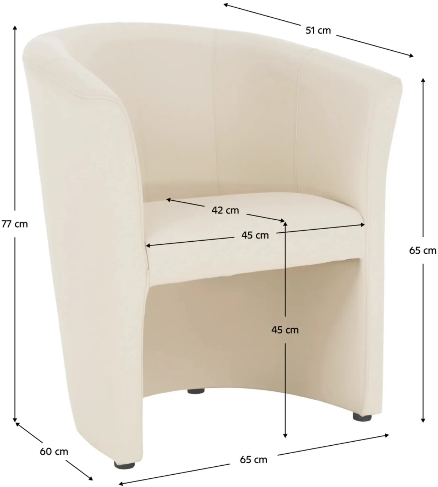 Fotoliu Tempo Kondela Cuba Damasko (Beige) - 7