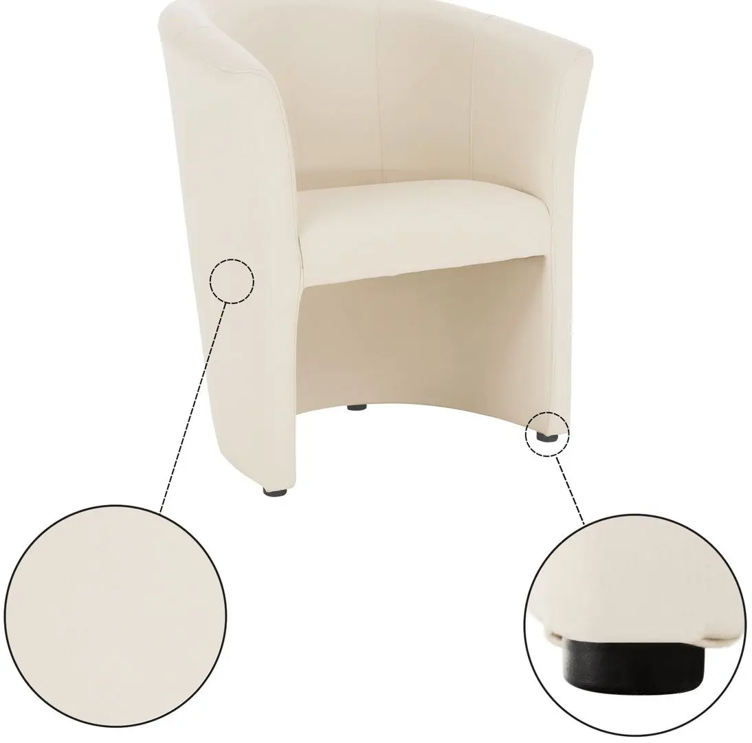 Fotoliu Tempo Kondela Cuba Leather (Beige)