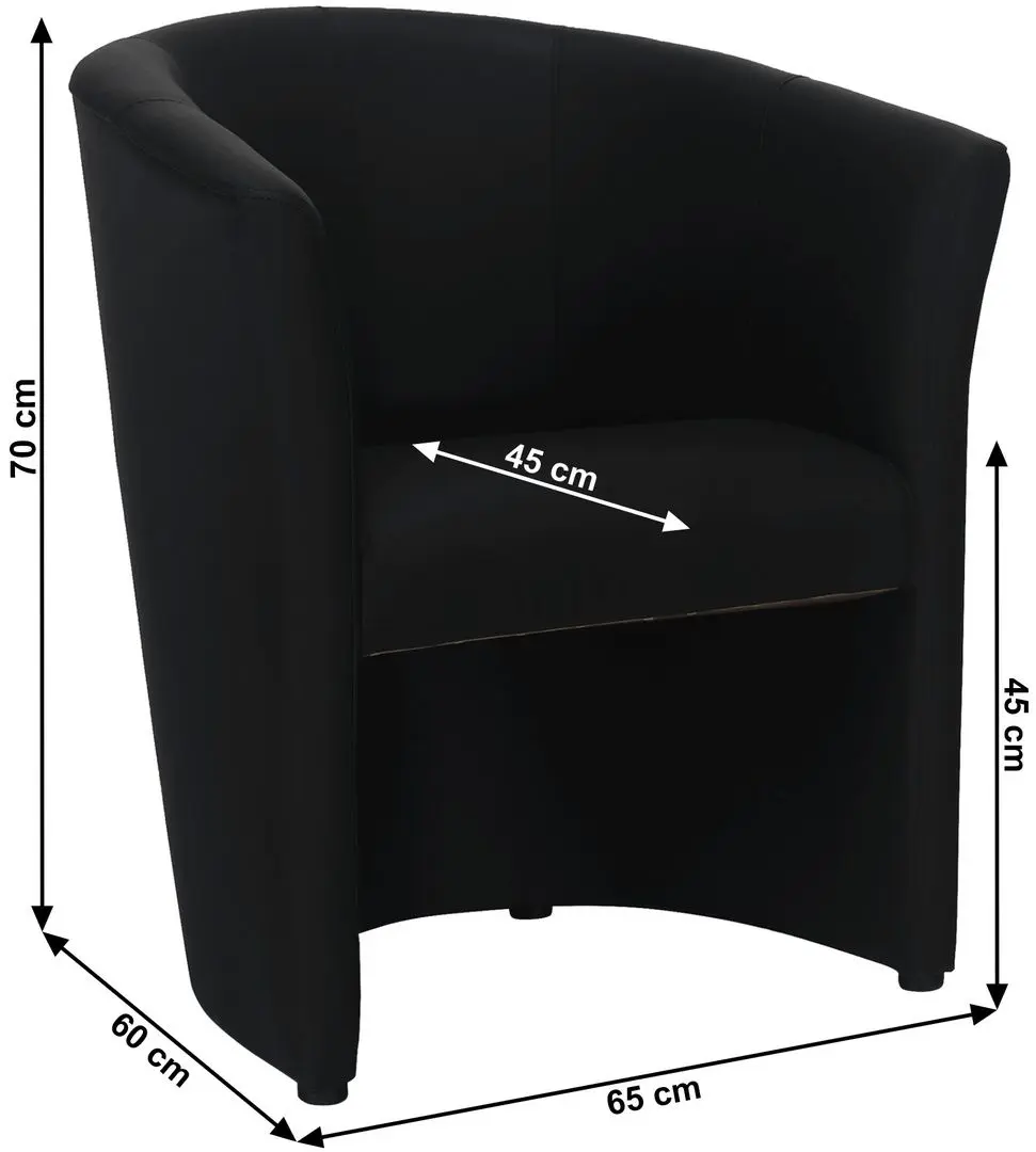 Fotoliu Tempo Kondela Cuba Leather (Black)