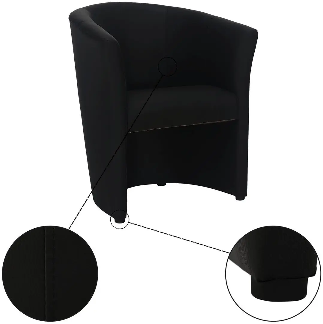 Fotoliu Tempo Kondela Cuba Leather (Black)