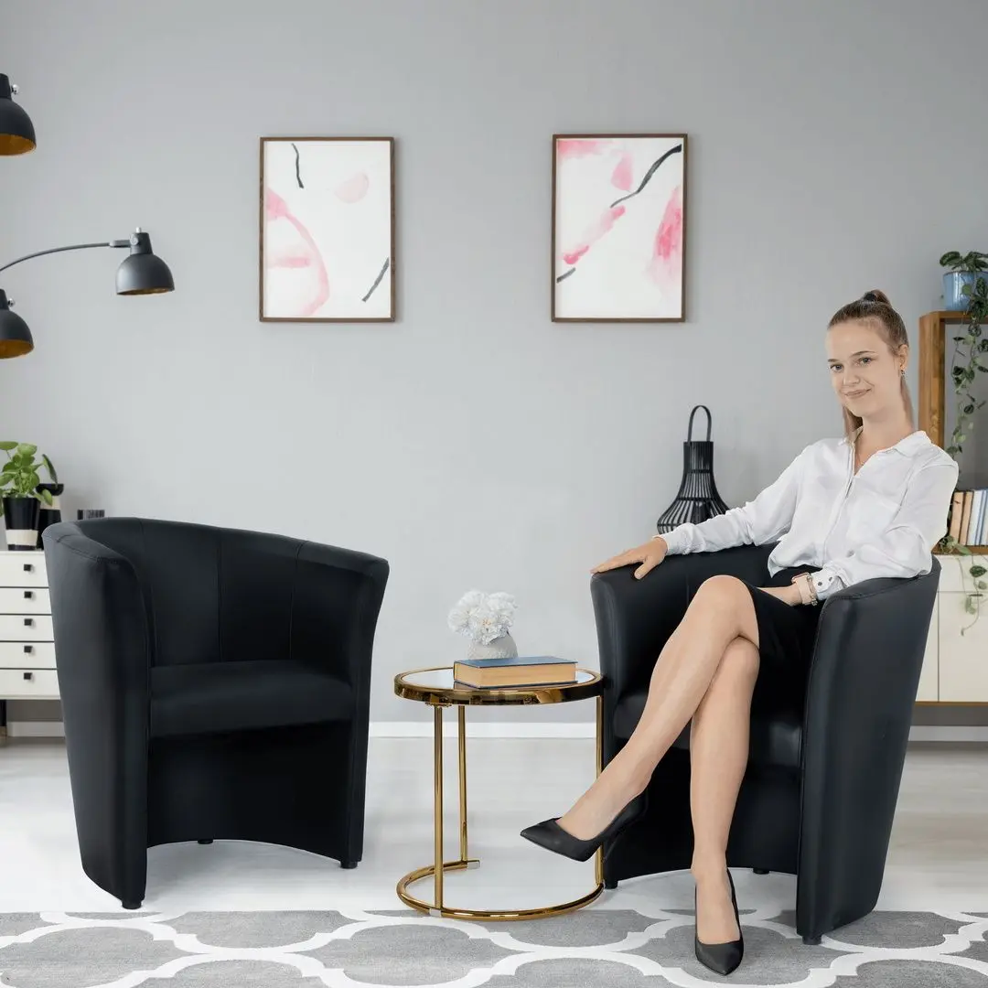 Fotoliu Tempo Kondela Cuba Leather (Black)