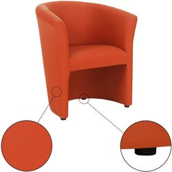 Fotoliu Tempo Kondela Cuba Leather (Orange) Thumb