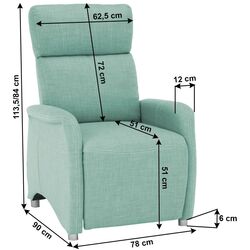 Fotoliu Tempo Kondela Forest (Mint) Thumb