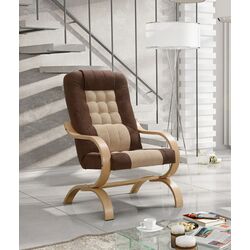 Fotoliu Tempo Kondela Guru (Taupe/Brown/Beech)