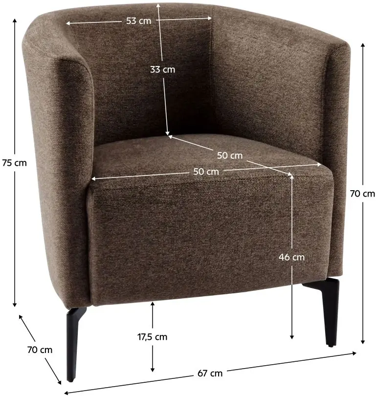 Fotoliu Tempo Kondela Kapy (Brown/Black)