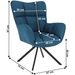 Fotoliu Tempo Kondela Komodo (Petrol) Thumb