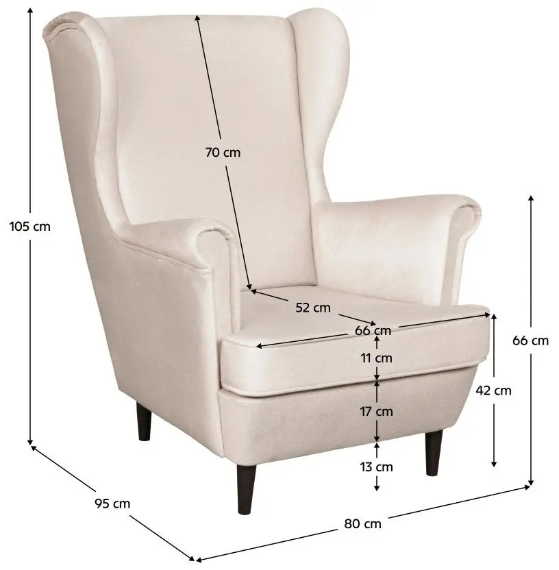 Fotoliu Tempo Kondela Lefo (Beige/Wenge)