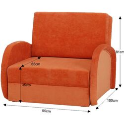 Fotoliu Tempo Kondela Mili 1 (Orange) Thumb
