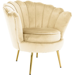 Fotoliu Tempo Kondela Nobleo (Beige/Golden) Thumb