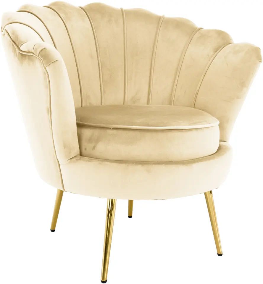 Fotoliu Tempo Kondela Nobleo (Beige/Golden)