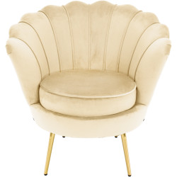 Fotoliu Tempo Kondela Nobleo (Beige/Golden) Thumb
