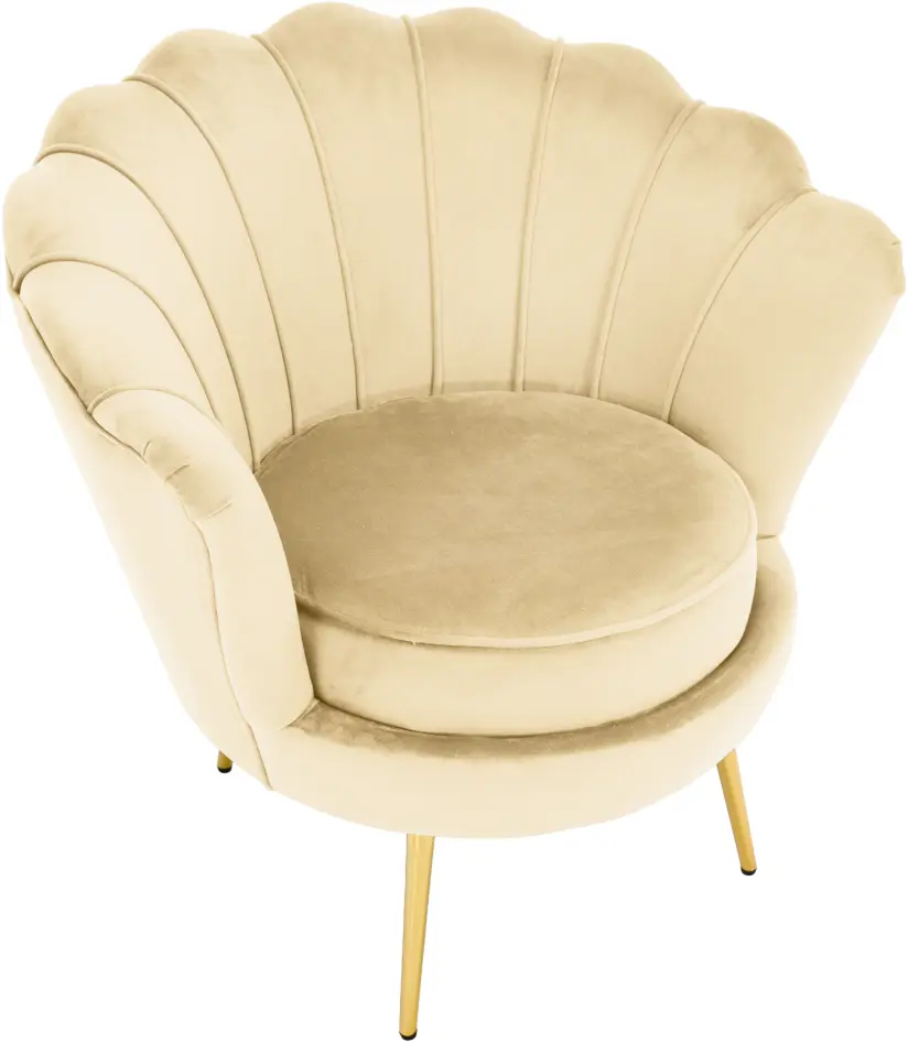Fotoliu Tempo Kondela Nobleo (Beige/Golden)