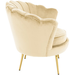 Fotoliu Tempo Kondela Nobleo (Beige/Golden) Thumb